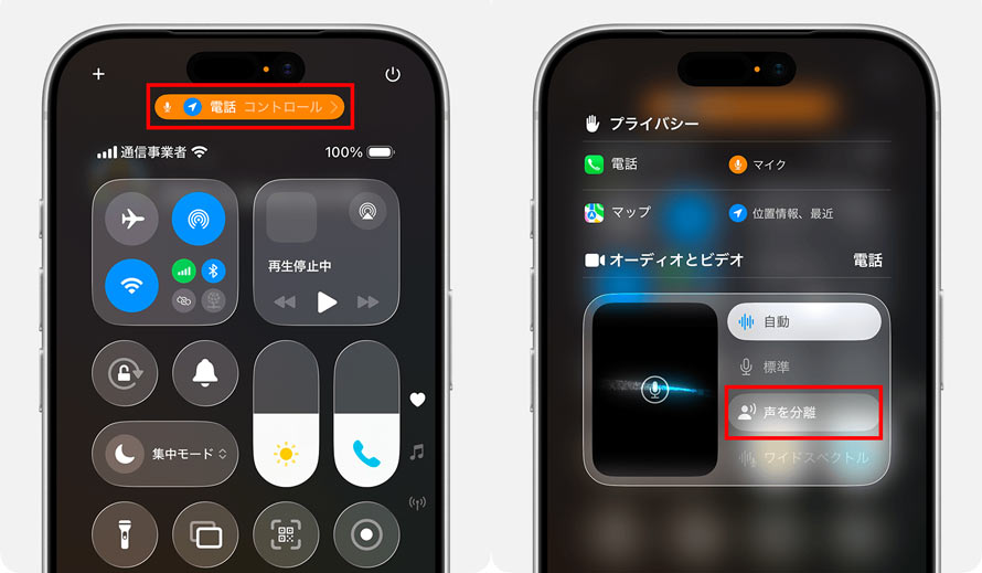 iPhone�Łu���𕪗��v���[�h��L����