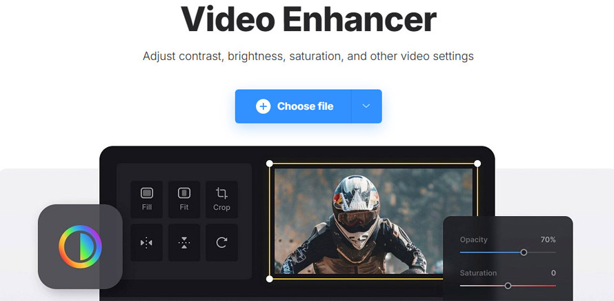 MP4高画質化サイト:Clideo Video Enhancer