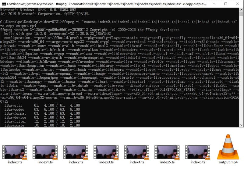 ffmpeg ts mp4 �ϊ�