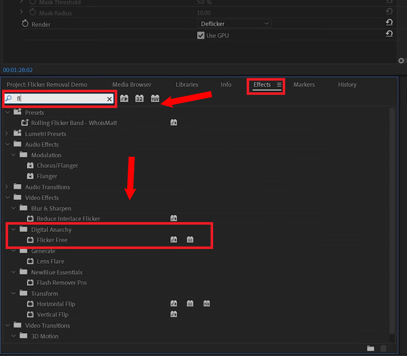 動画フリッカー除去