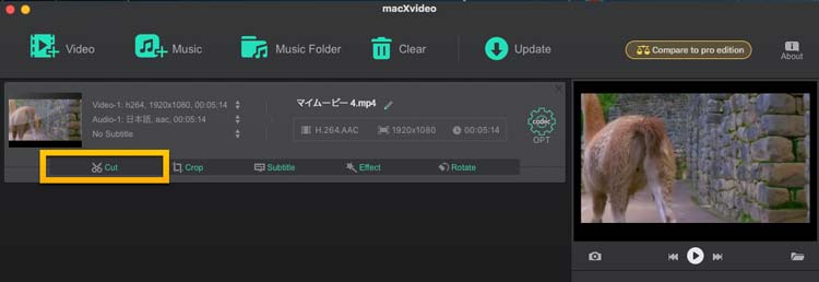 MacでMP4動画をトリミング