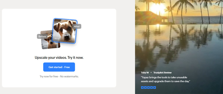 MP4高画質化サイト:Topaz Video Upscale