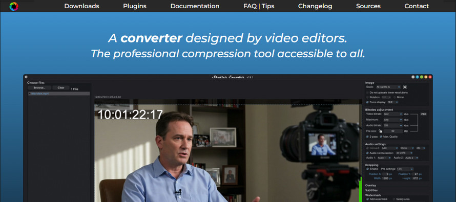 窓の杜掲載の動画圧縮フリーソフトC、Shutter Encoder