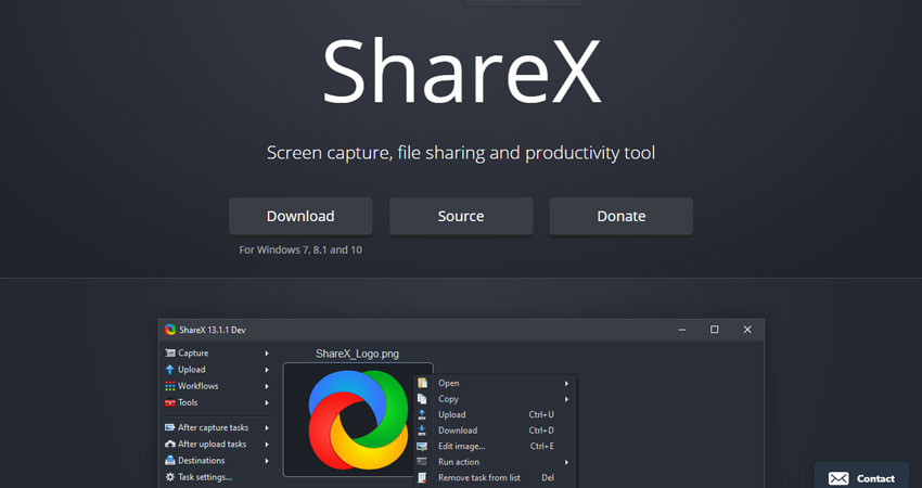 画面録画フリーソフト制限なし:ShareX