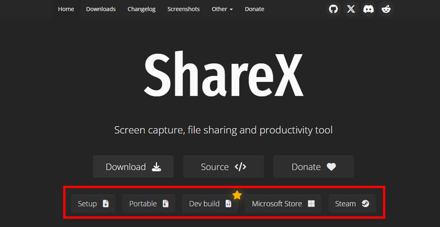 ShareX�̃_�E�����[�h���@