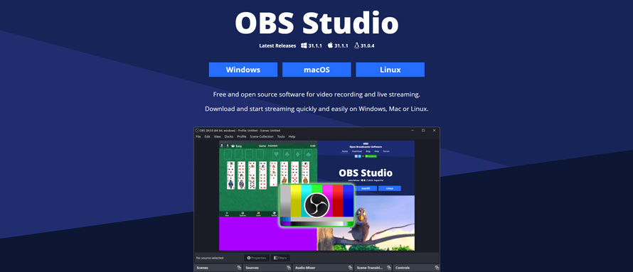無制限のPC画面録画無料ソフト:OBS Studio