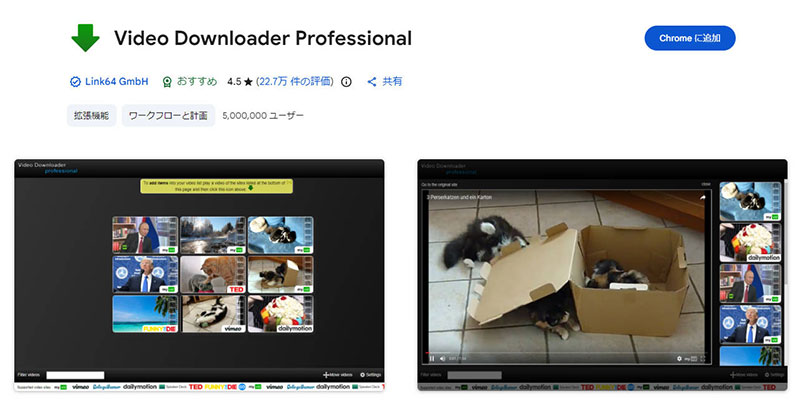Chrome����_�E�����[�h�g���@�\�FVideo Downloader professional
