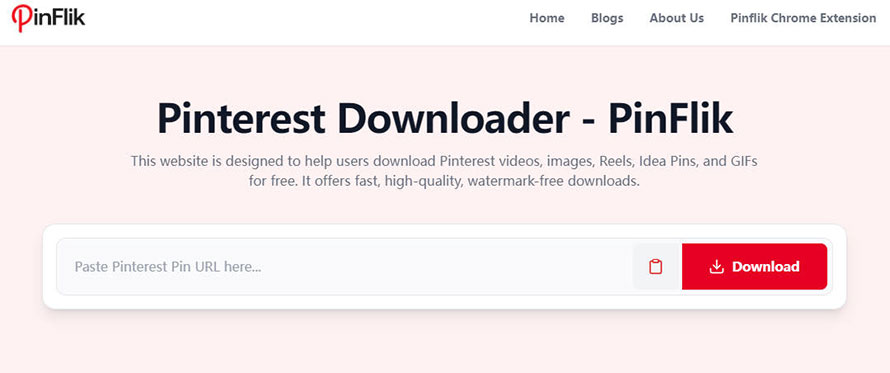 Pinterest����_�E�����[�h�T�C�g�FPinterest Downloader-PinFlik